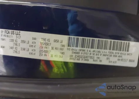 2017 Dodge Grand Caravan Gt из США, поврежденный, VIN 2C4RDGEG6HR779531